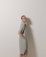 Striped Cotton Shirt Dress