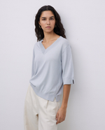 Short Sleeve V-Neck Jumper