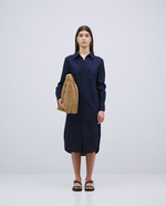 Poplin Collared Shirt Dress