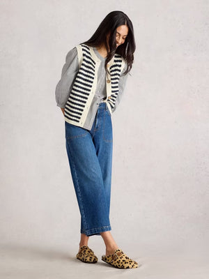 Sienna Stripe Button Tank