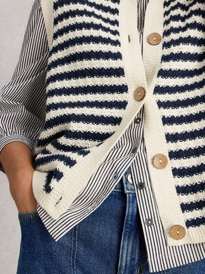 Sienna Stripe Button Tank
