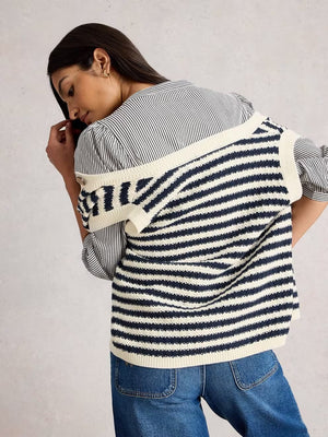 Sienna Stripe Button Tank