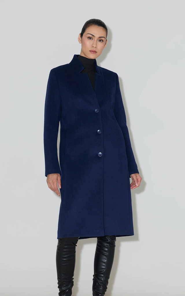 Diane Midi Coat in Midnight