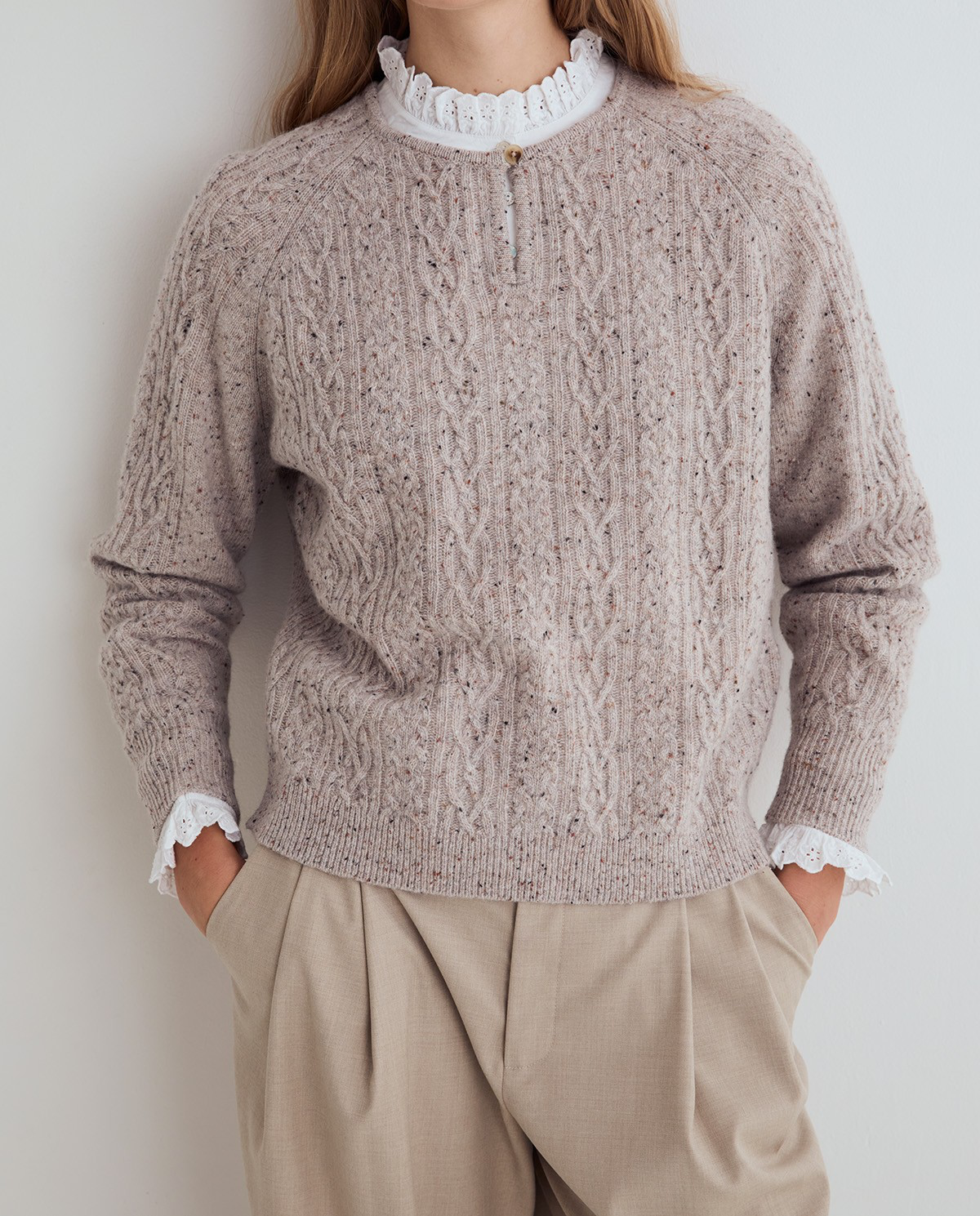 Woven Tweed Sweater