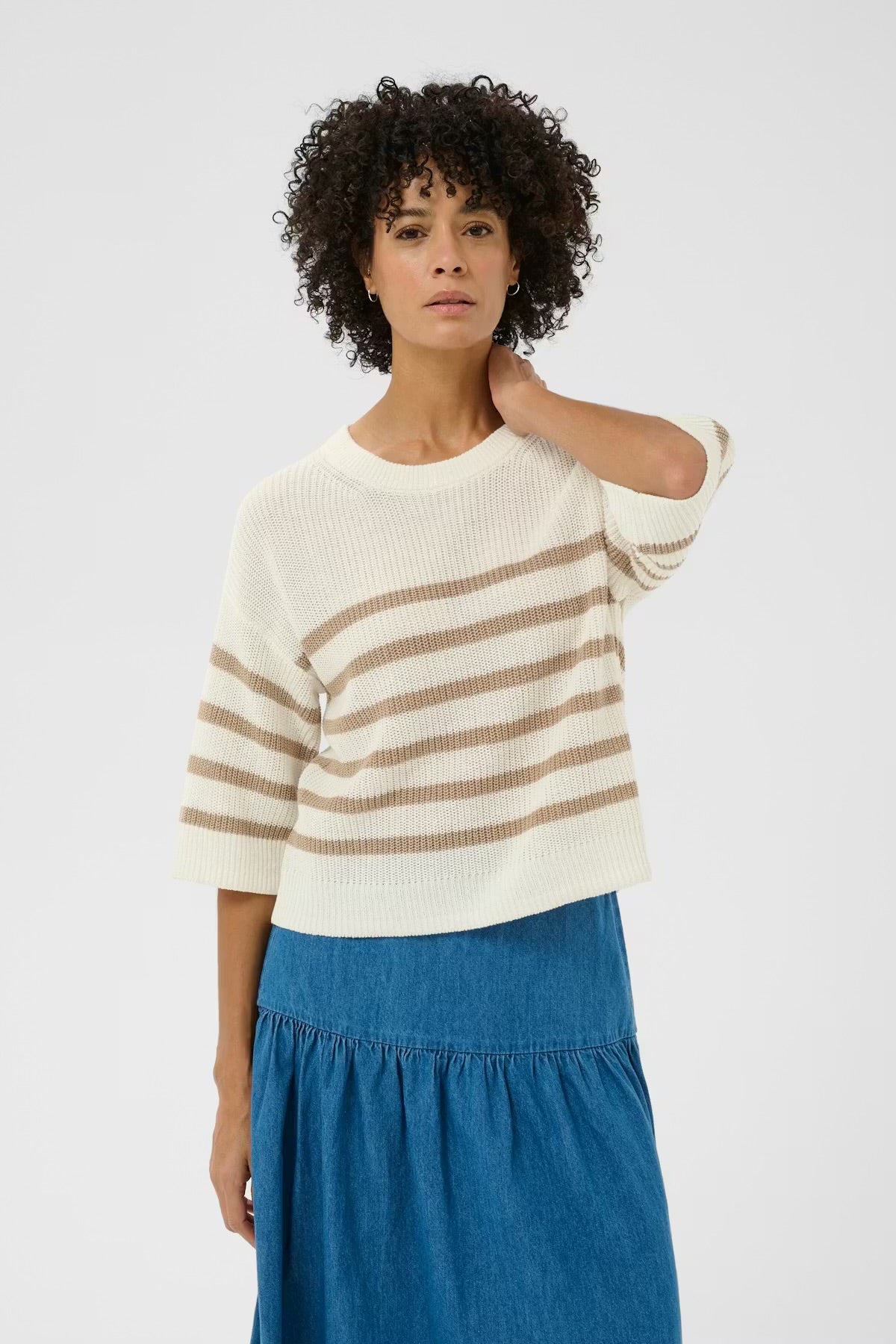 Aliza Stripes Knit Pullover