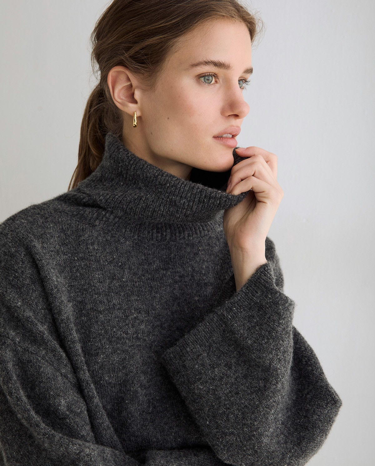 Oversize Sweater With Turtleneck