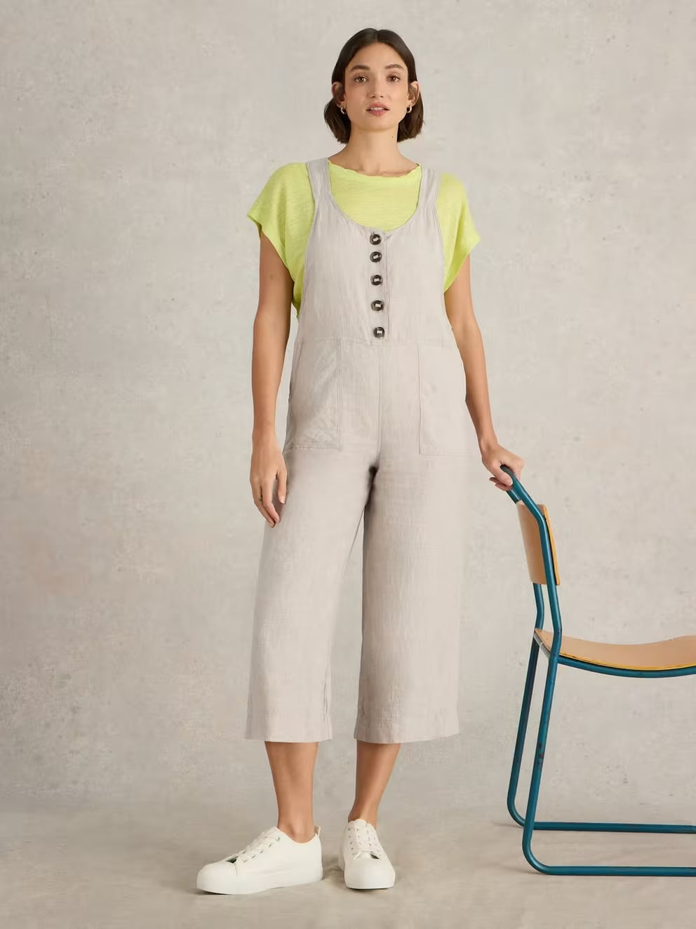 Viola Linen Dungaree