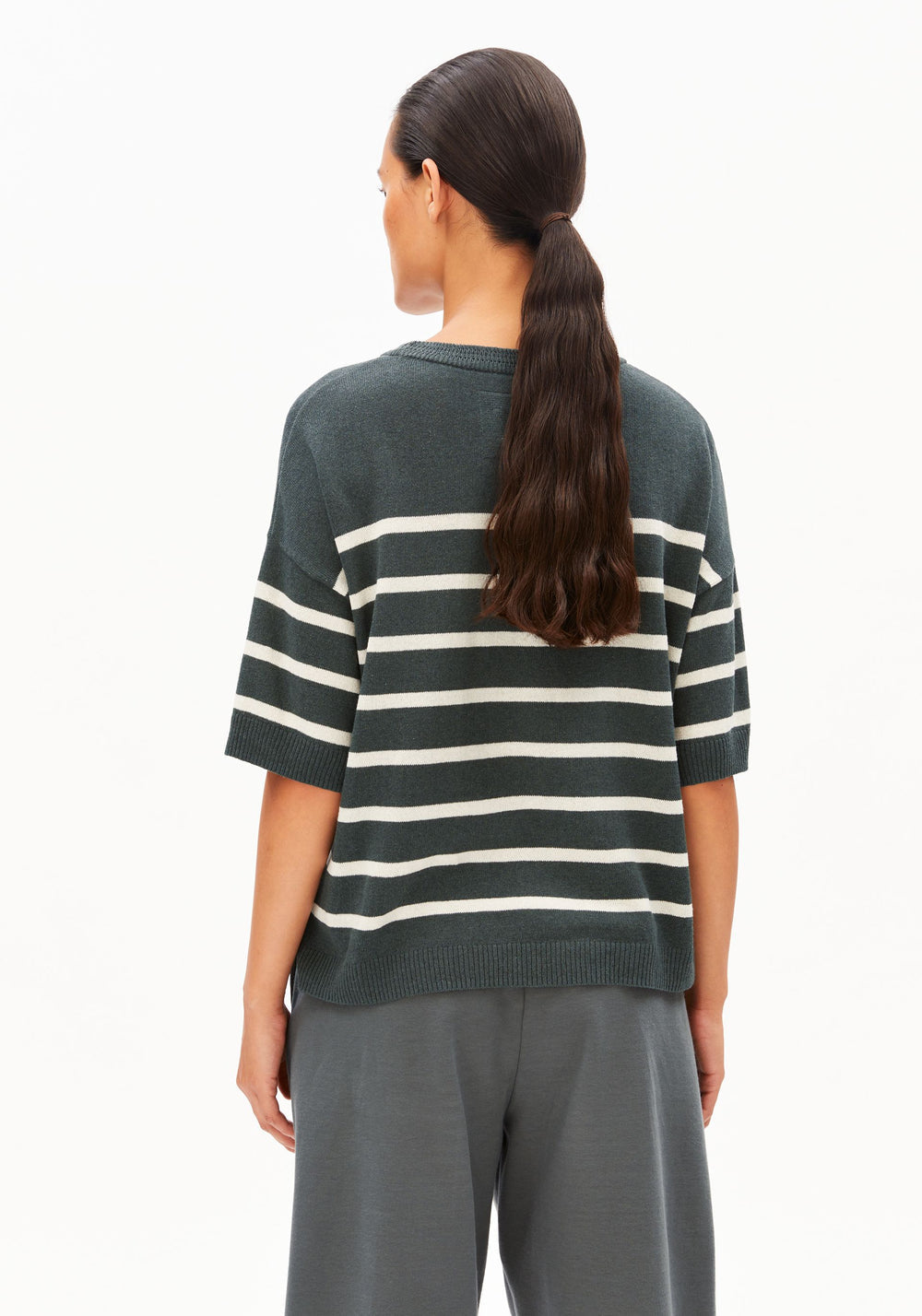 Stripe Linen Blend Sweater