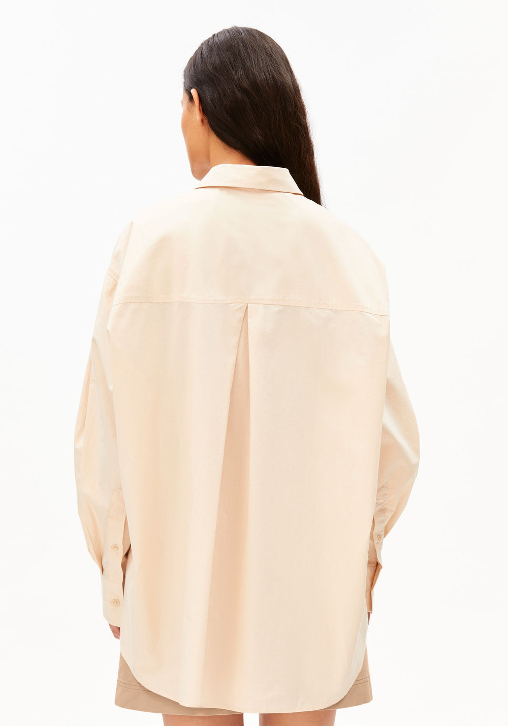 Barrel Sleeve Poplin Blouse