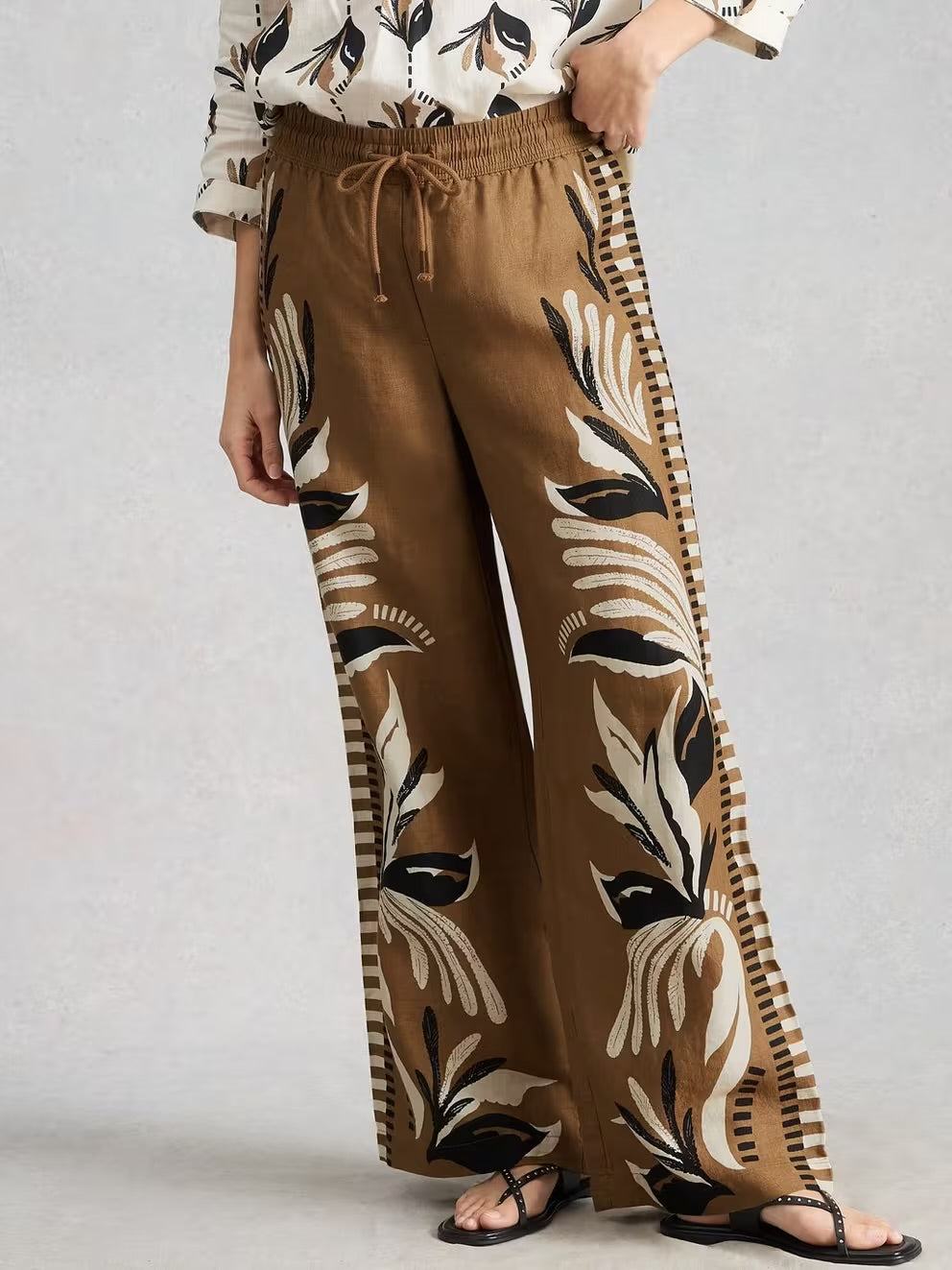 Ally Linen Wide Leg Trousers
