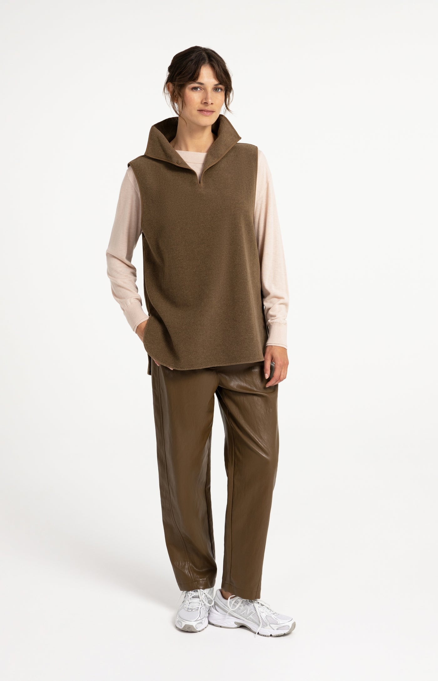 Woven Wool Mix Spencer Body-warmer