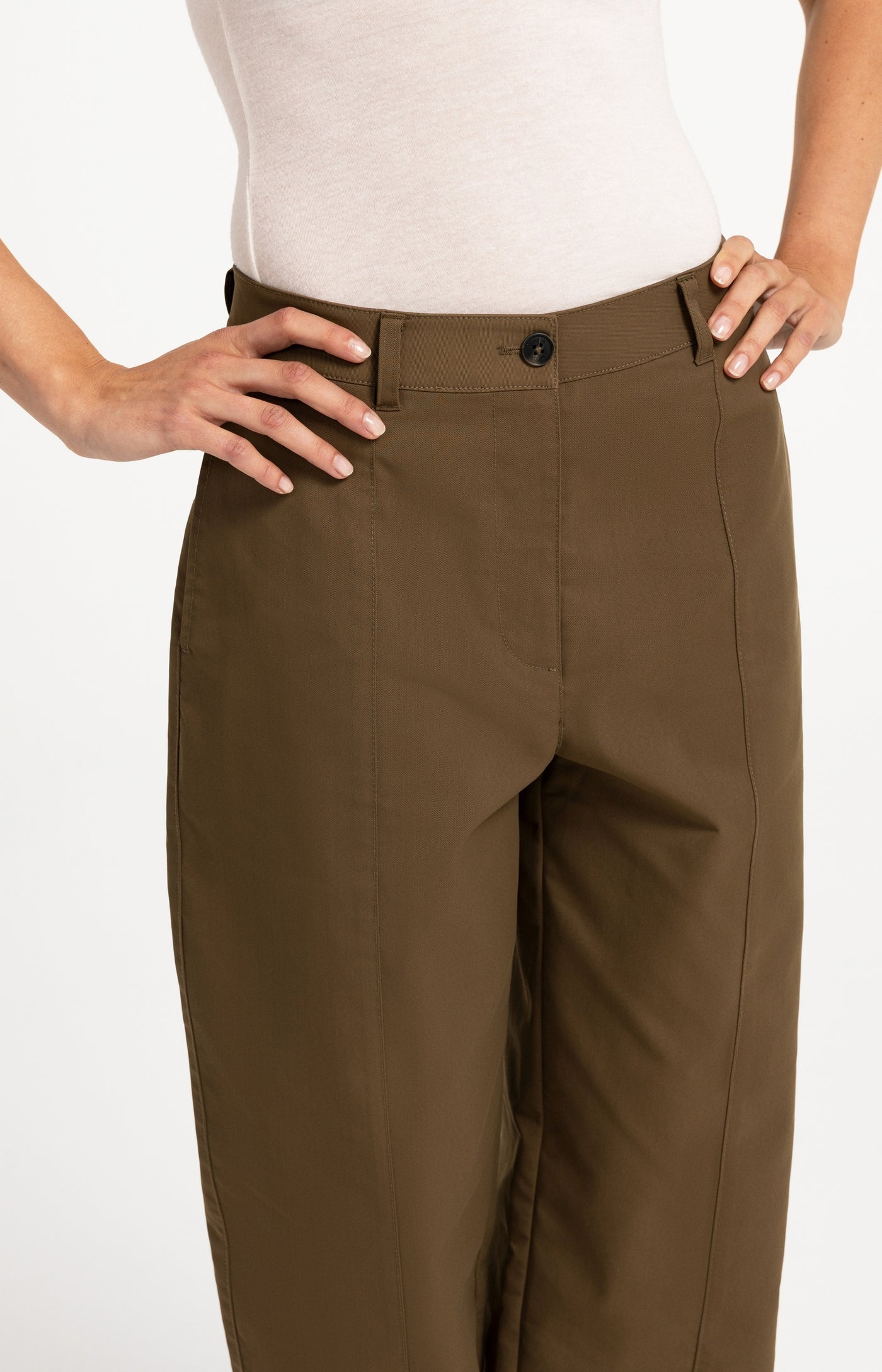 Loose Fit Straight Leg Trousers