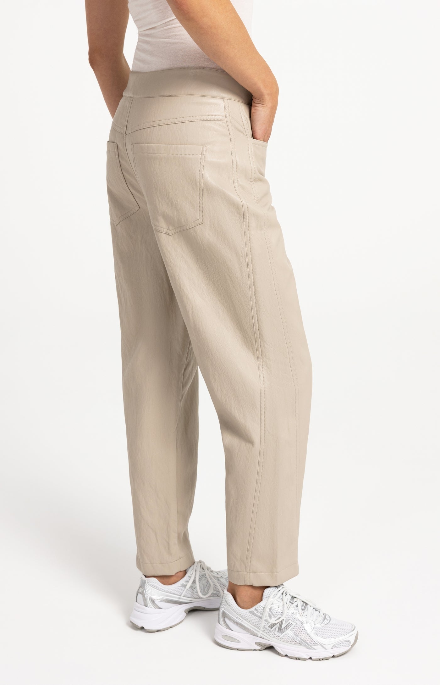 Faux Leather Carrot Fit Trouser