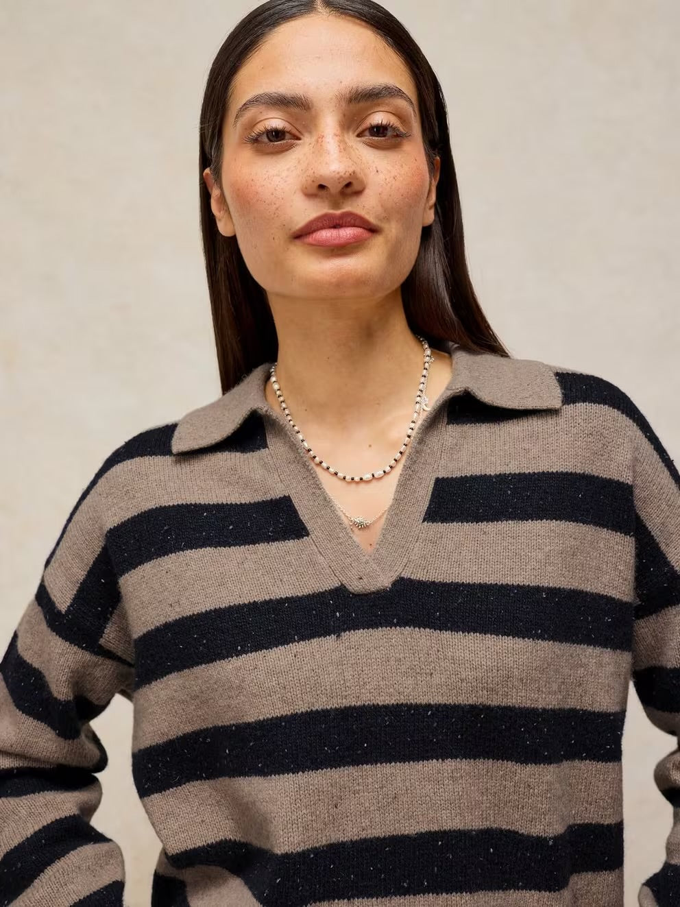 Izzy Striped Collar Jumper