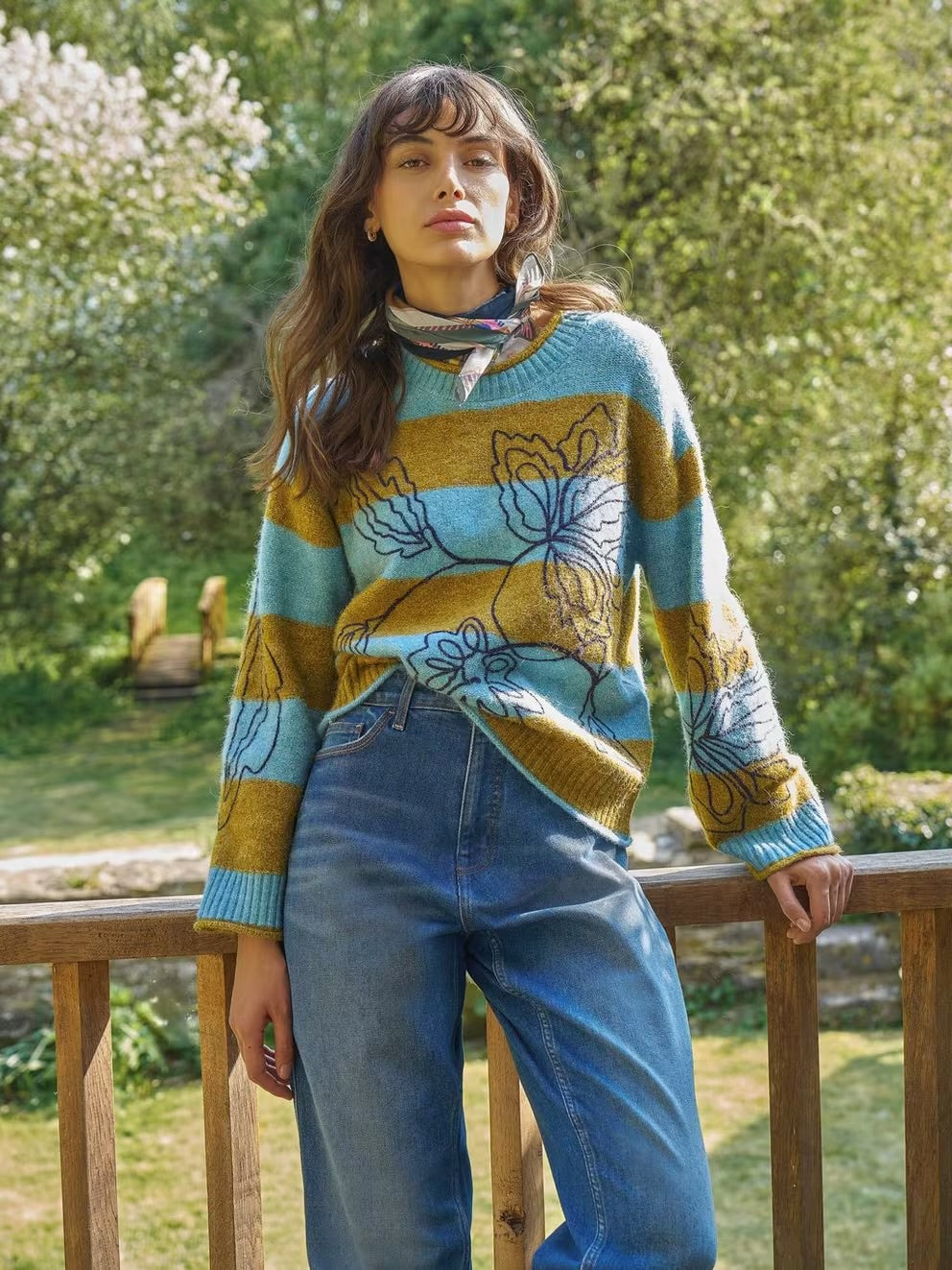 Emma Embroidered Stripe Jumper