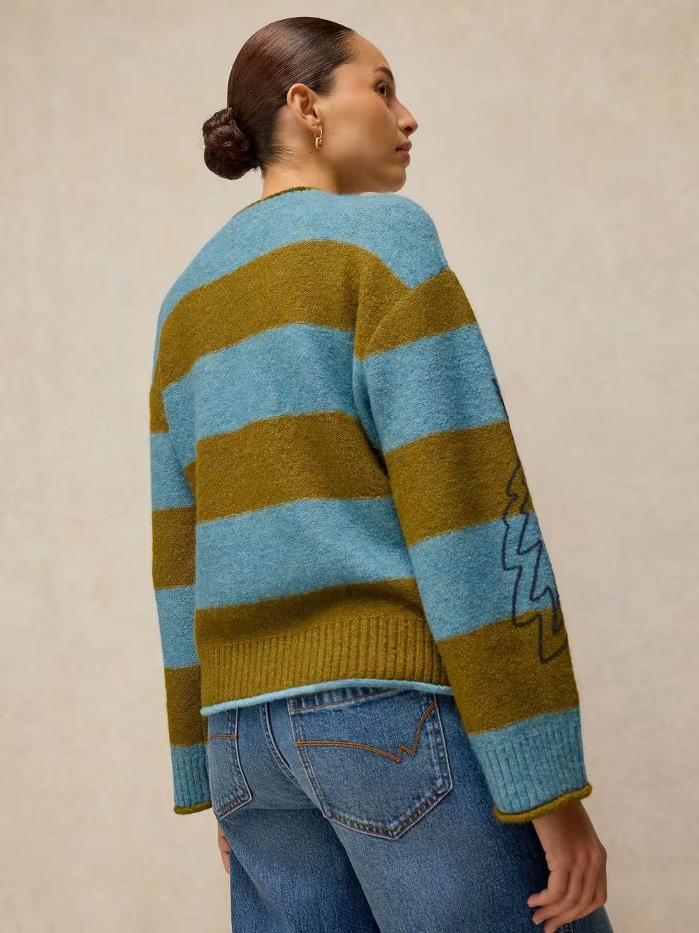 Emma Embroidered Stripe Jumper