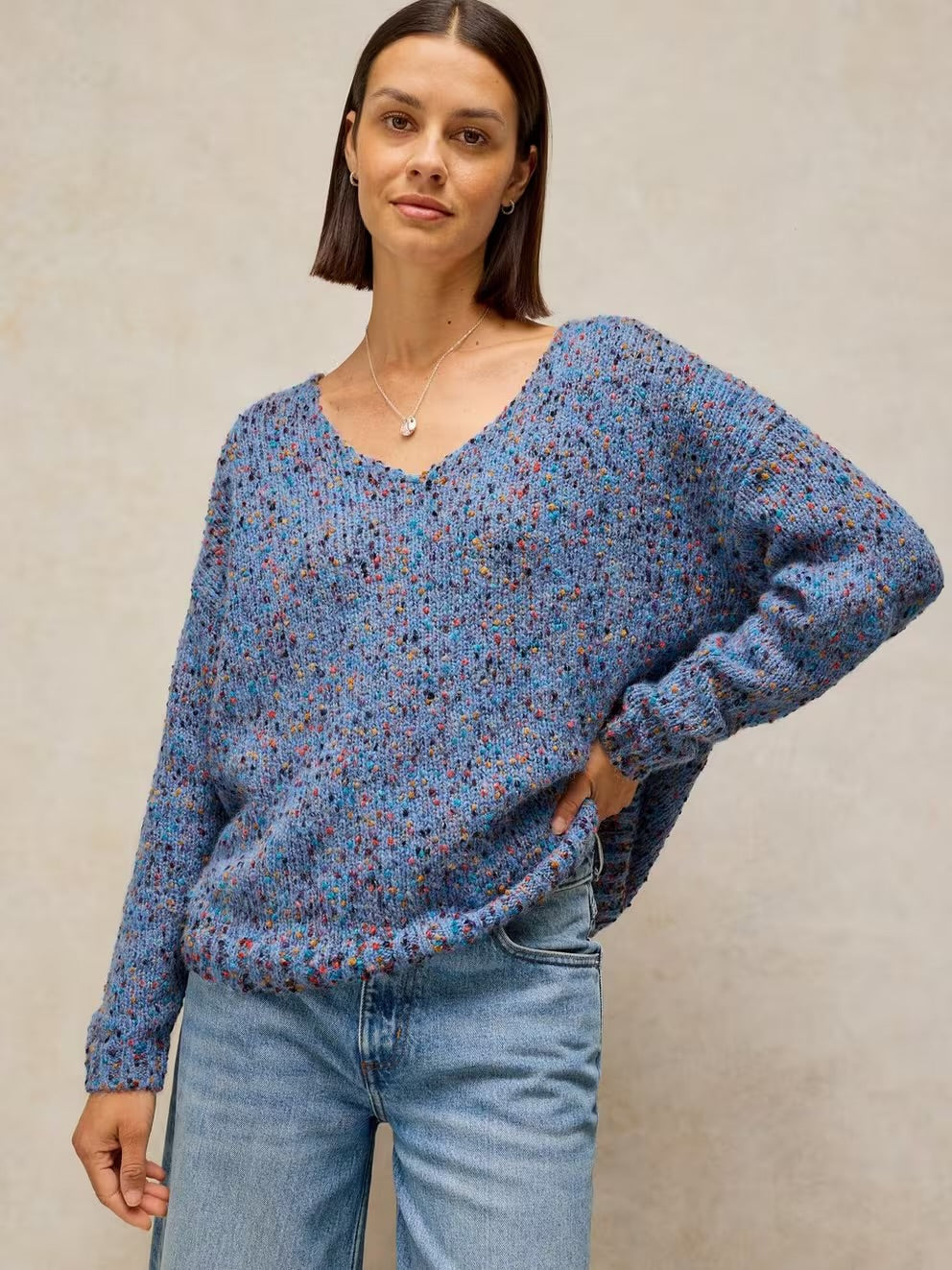 Texture V-Neck Jumper
