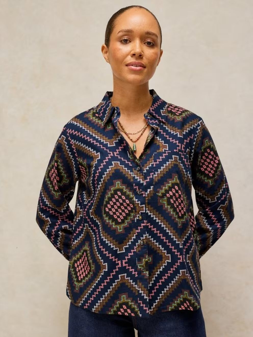 Libby Organic Cotton Printed Shirt