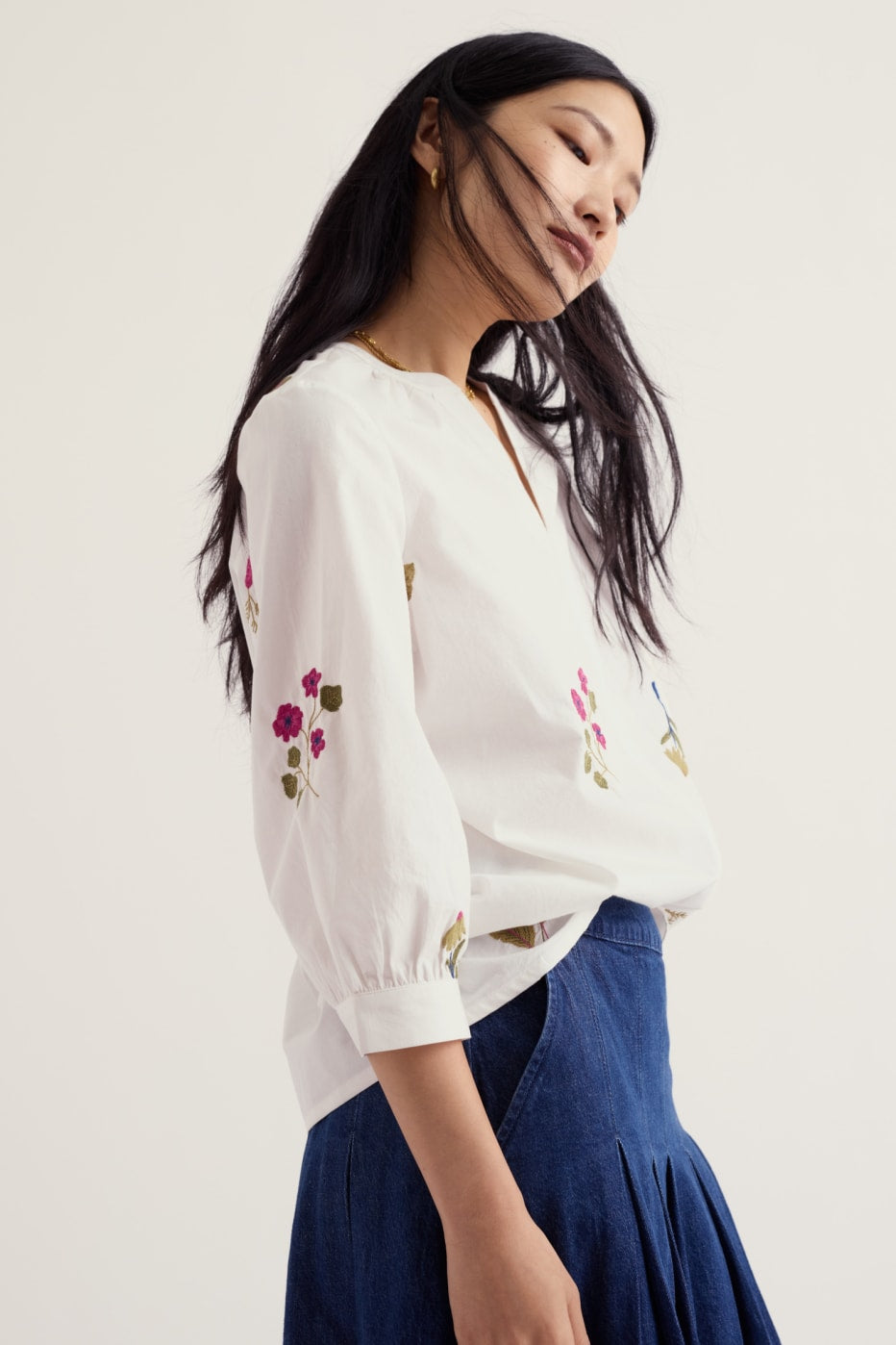 Grace Embroidered Cotton Top