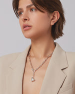 Puffy Heart Necklace - Silver