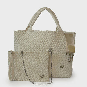 London Large Woven Tote - Khaki