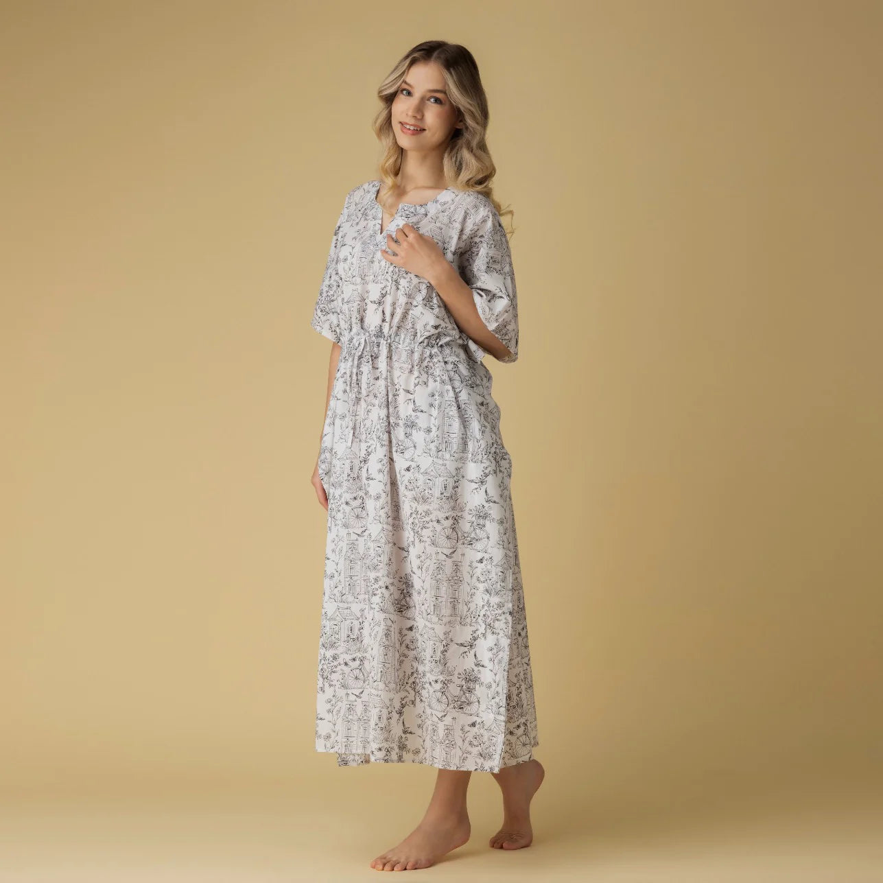 Toile Cotton Caftan