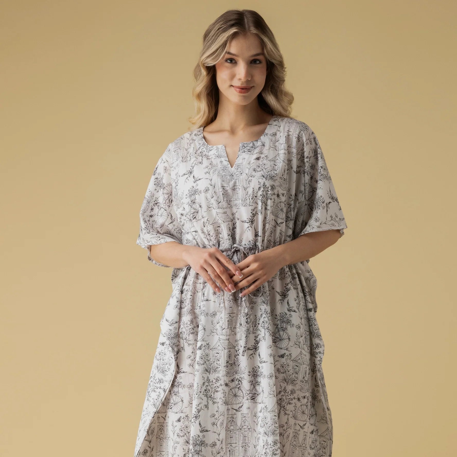 Toile Cotton Caftan