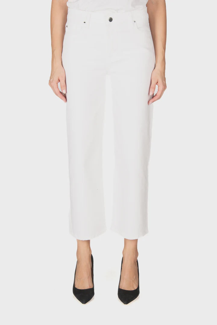 Malibu High Wide Leg Crop - Ivory