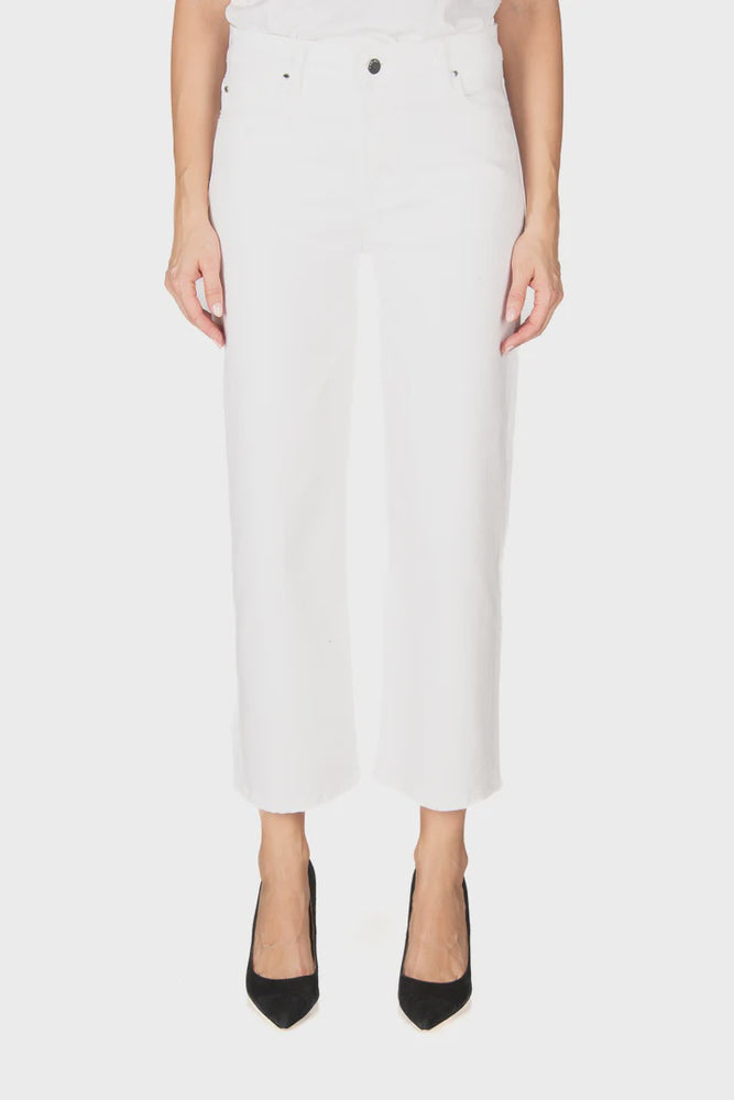 Malibu High Wide Leg Crop - Ivory