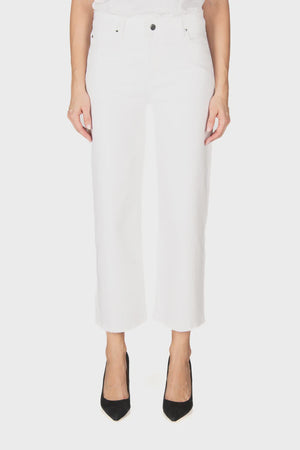 Malibu High Wide Leg Crop - Ivory