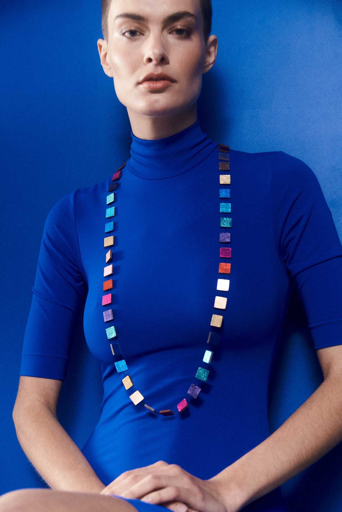 Rainbow Square Necklace