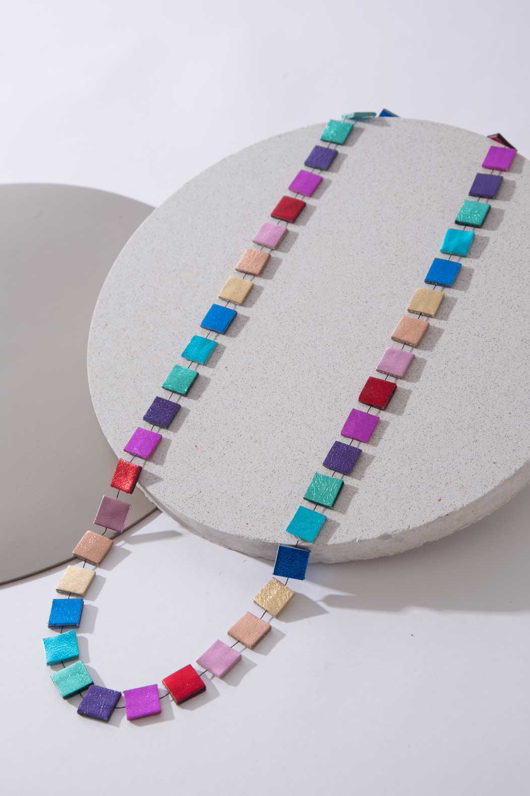 Rainbow Square Necklace