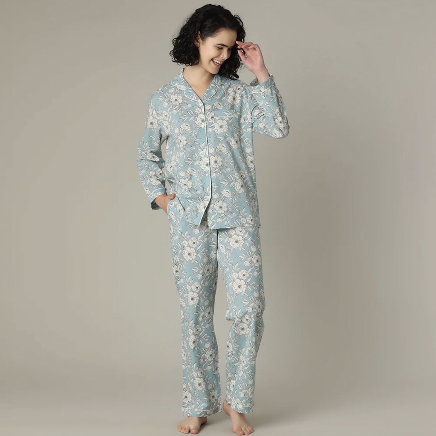 Soleil Blue Pajama Set