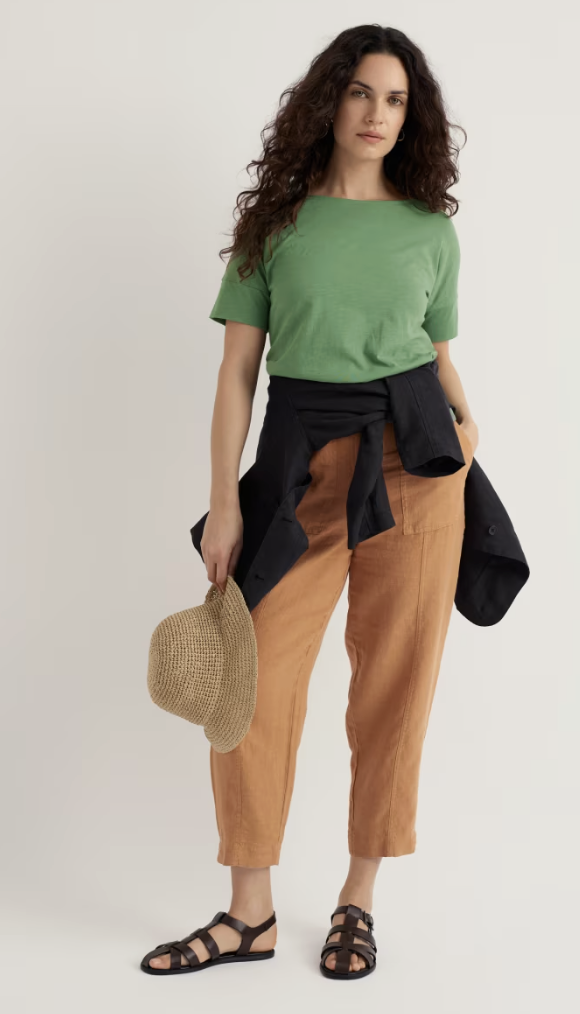 Saltings Linen Cropped Pants
