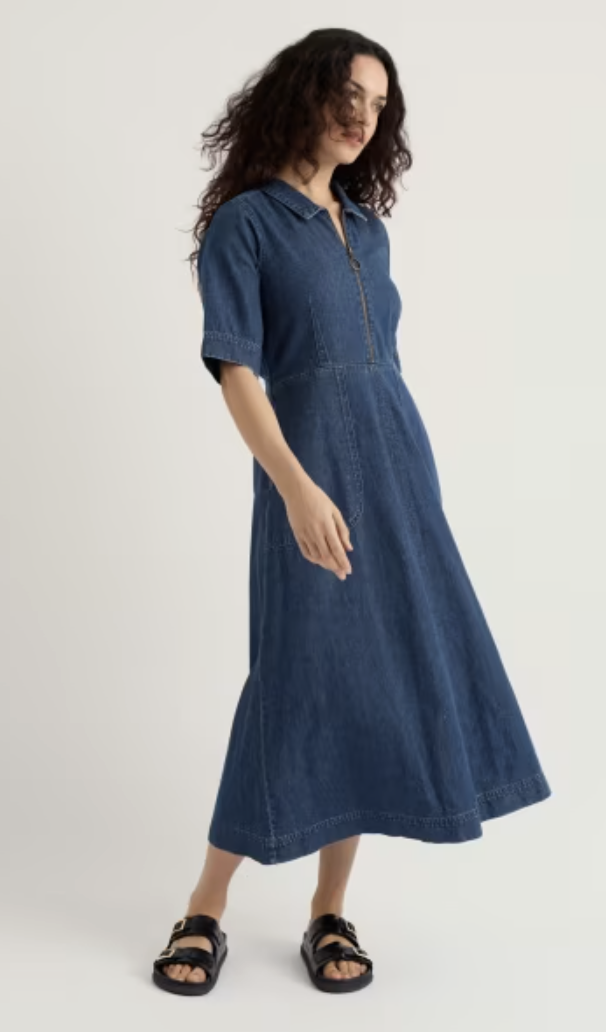 Gwenter Denim Midi Dress
