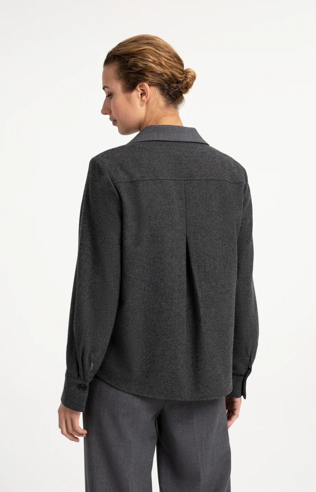 Loose Fit Blazer with Contrast Fabric