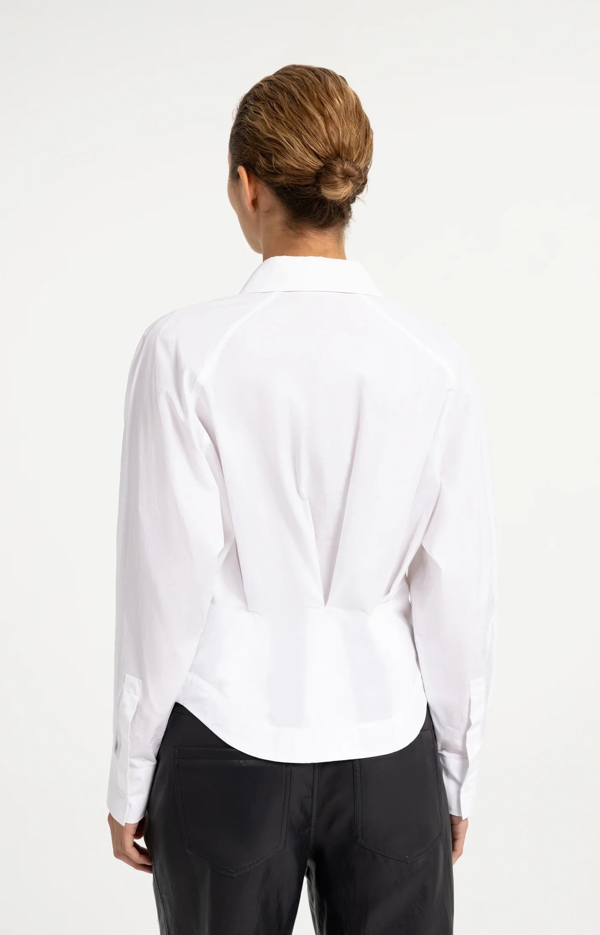 Blouse with Waist Accent Pleat Detail