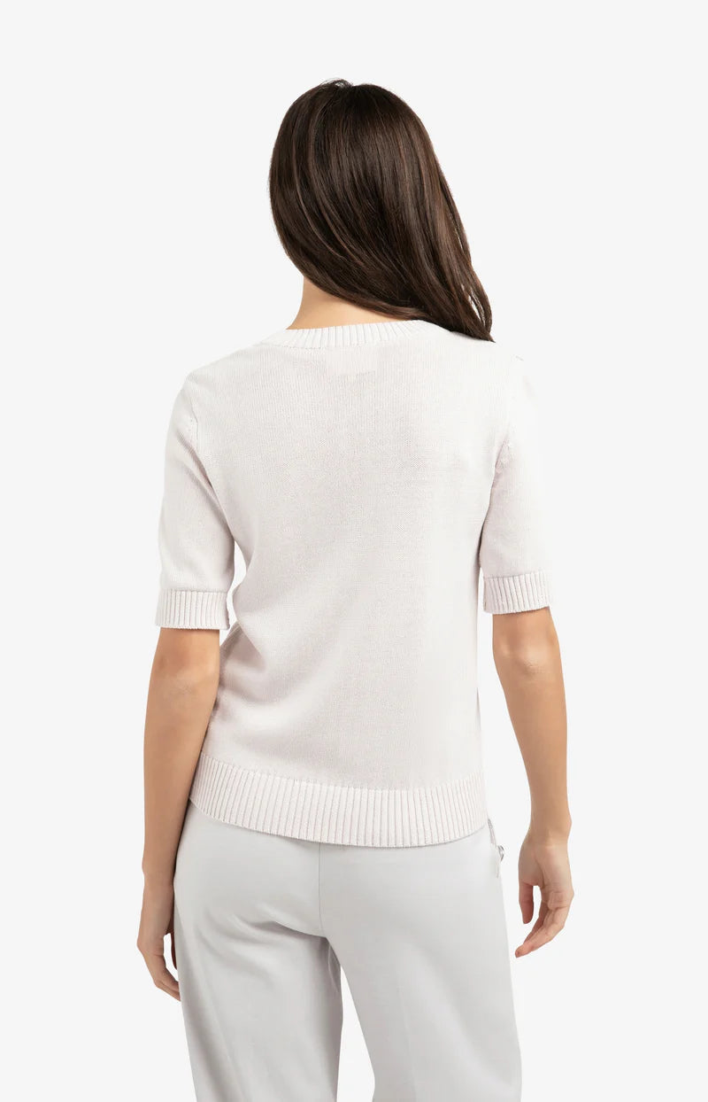 Knitted Sweater with Rolled-Up Cuff