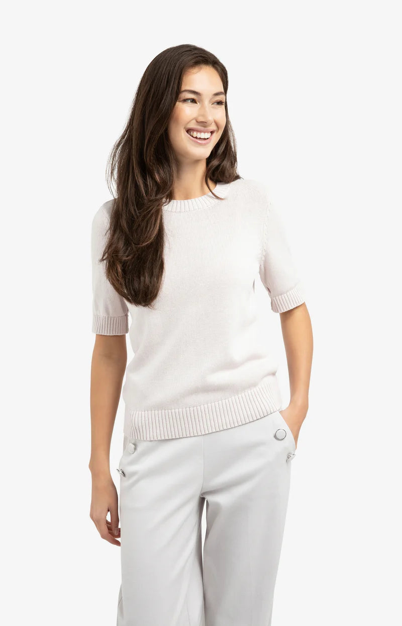 Knitted Sweater with Rolled-Up Cuff