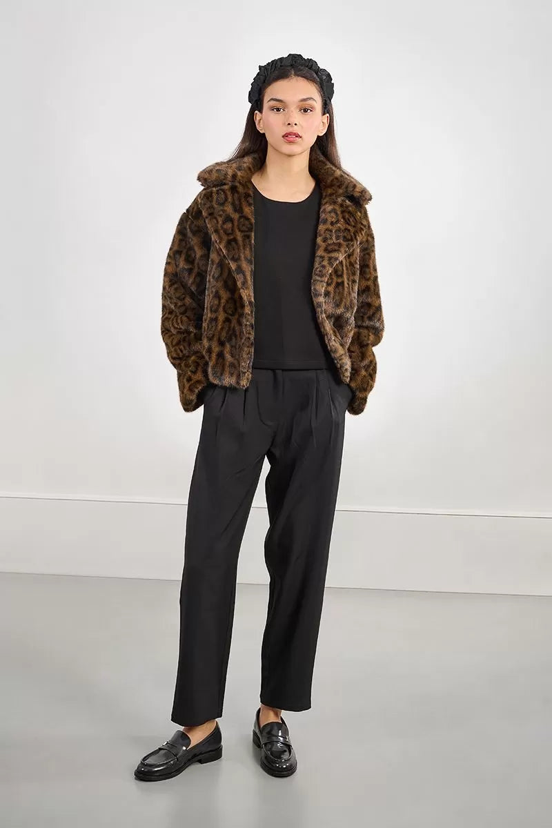 Leopard Faux Fur Jacket