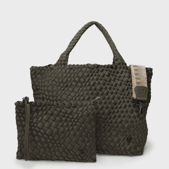 London Large Woven Tote - Army