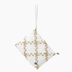 London Large Woven Tote - White & Tan