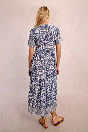 Long Zebra Printed Dress