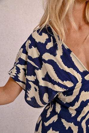 Long Swirl Printed Dress