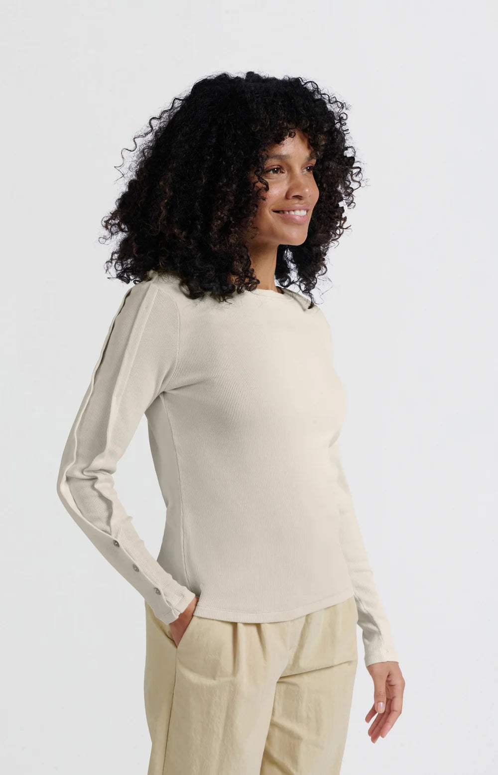 Button Detailed Long Sleeve
