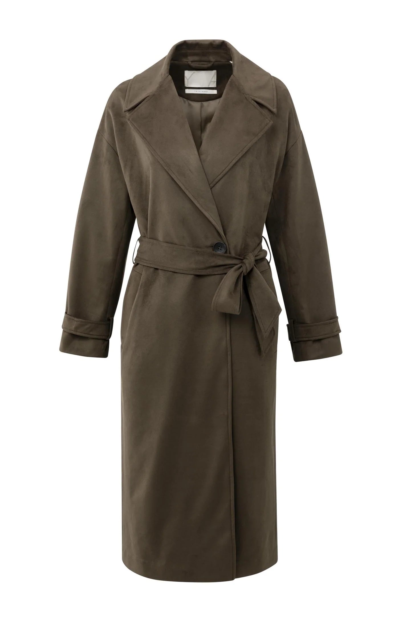 Oversized Long Line Suedine Coat