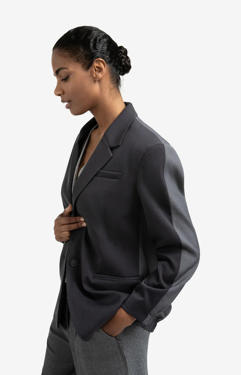 Loose Fit Blazer with Bomber Detailing