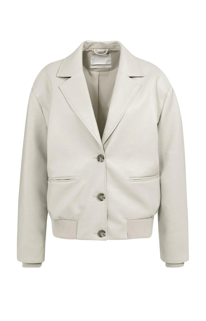 Faux Leather Oversized Jacket