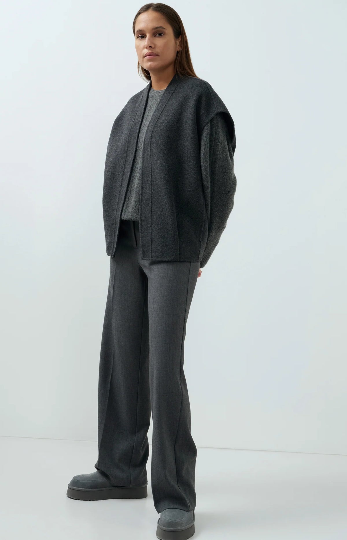 Oversized Wool-Mix Body Warmer