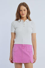 Cable Knit Polo
